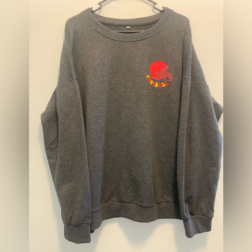 Gray Kansas City Football Crewneck Sweaters